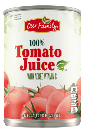 Our Family tomato juice, 100% juice 46 fluid ounce