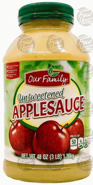 Our Family applesauce, unsweetened 48 ounce