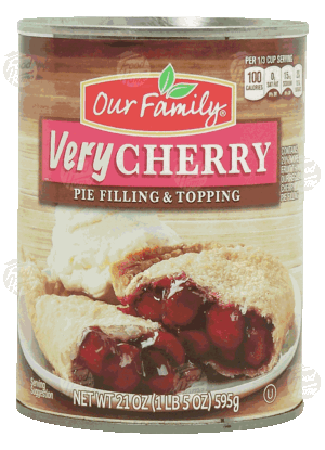 Our Family very cherry pie filling & topping 21 ounce