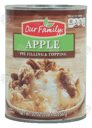 Our Family apple pie filling & topping 20 ounce