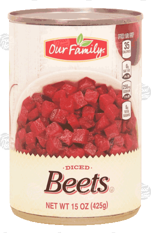 Our Family diced beets 15 ounce