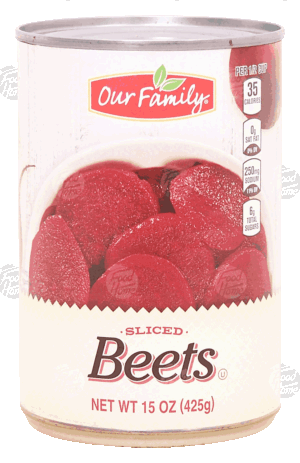 Our Family beets, sliced 15 ounce