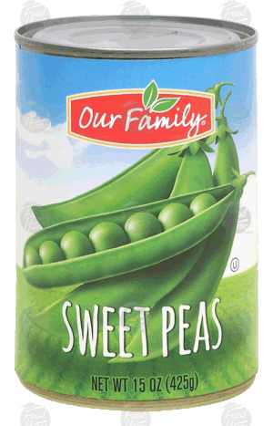Our Family sweet peas 15 ounce