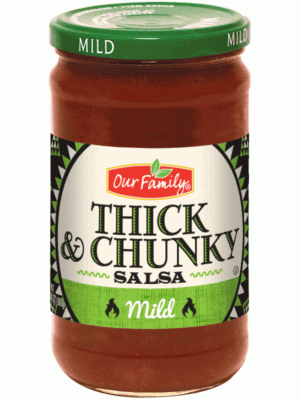Our Family salsa, mild, think & chunky 24 ounce