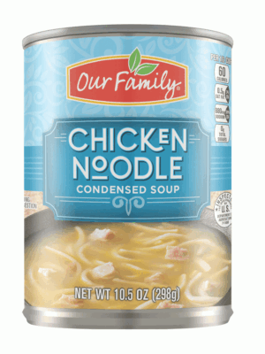Our Family chicken noodle condensed soup 10.5 ounce