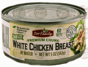 Our Family chicken breast, premium chunk 5 ounce