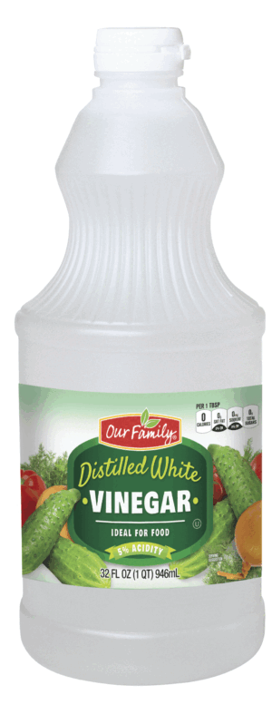 Our Family distilled white vinager 32 fluid ounce