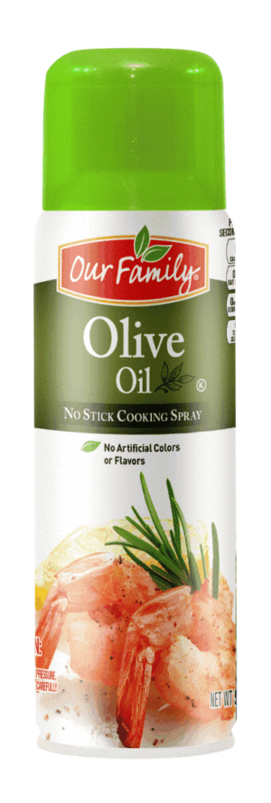 Our Family olive oil cooking spray, no stick 5 ounce