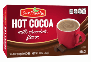 Our Family hot cocoa milk chocolate flavor, 10-pack 10 ounce