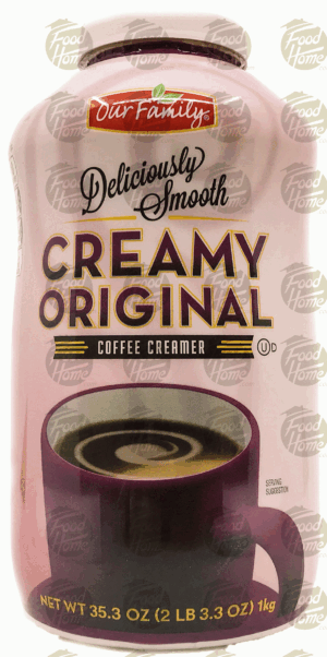 Our Family original coffee creamer, plastic carafe 35.3 ounce