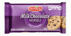 Our Family milk chocolate chips for baking 11.5 ounce