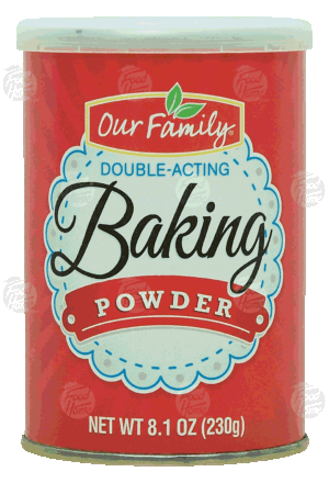 Our Family baking powder, double-acting 8.1 ounce