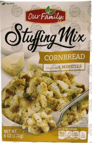 Our Family cornbread stuffing mix 6 ounce