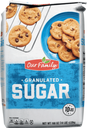 Our Family sugar, pure granulated 10 pound