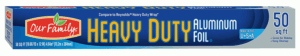 Our Family Heavy Duty aluminum foil, multi-purpose, roll 50