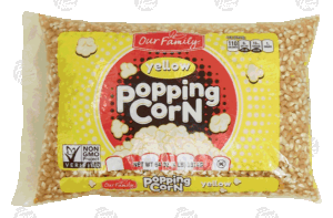 Our Family unpopped yellow popping corn 64 ounce