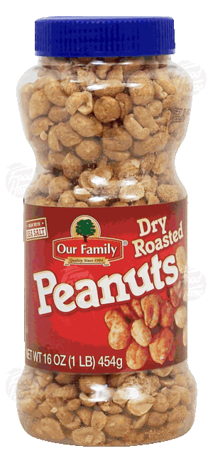 Our Family peanuts, dry roasted with sea salt 16 ounce
