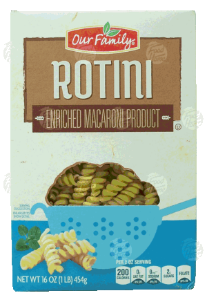 Our Family rotini dry pasta 16 ounce