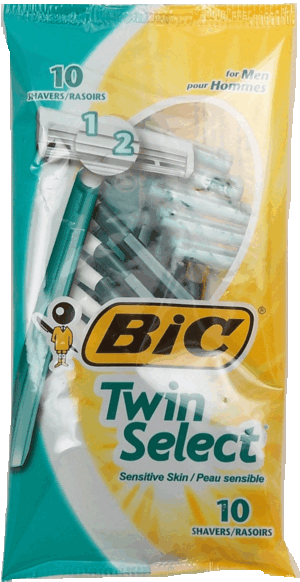 Bic TwinSelect razors, sensitive skin, for men 10 count