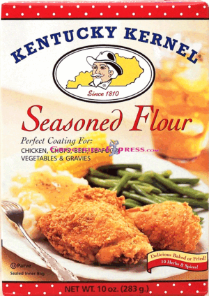 Kentucky Kernel seasoned flour perfect for chicken, chops, beef, seafood, vegetables & gravies 10 ounce