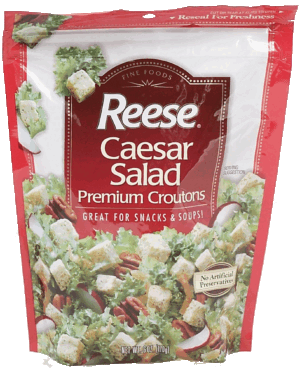 Reese caesar salad croutons reclosable package 6 ounce