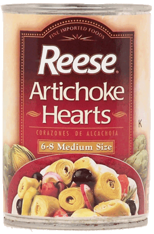 Reese artichoke hearts medium size 6-8 count 14 ounce