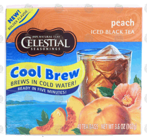 Celestial Seasonings peach ice cool brew iced tea, 48 tea bags 3.6 ounce