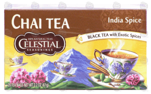 Celestial Seasonings Chai Tea original india spice, black tea with exotic spices, 20 Ct 2.2 ounce