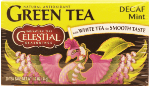 Celestial Seasonings green tea, decaf mint with white tea for smooth taste, 20-bags 1.2 ounce