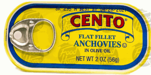 Cento flat fillet anchovies in olive oil, salt added 2 ounce