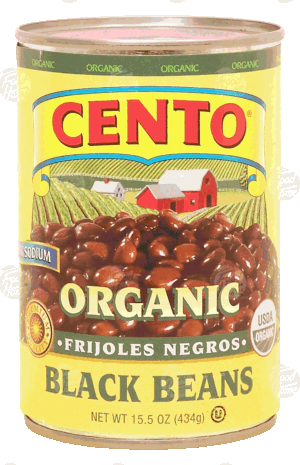 Cento Organic black beans, frijoles negros 15.5 ounce