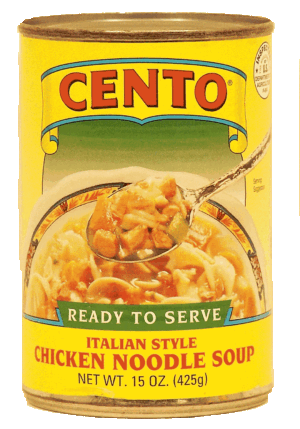 Cento italian style chicken noodle soup, ready to serve 15 ounce