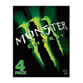 Monster energy drink, 4 16-ounce cans 64 fluid ounce
