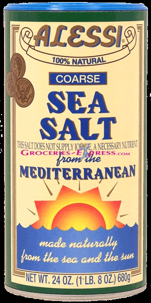 Alessi 100% natural mediterranean sea salt coarse crystals perfect for grinders 24 ounce