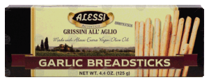 Alessi grissini all' aglio, garlic breadsticks 4.4 ounce