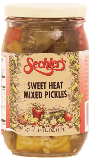 Sechler's sweet heat mixed pickles 16 fluid ounce