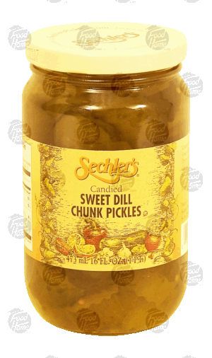 Sechler's candied sweet dill chunk pickles 16 fluid ounce