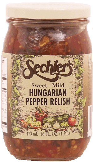 Sechler's sweet - mild hungarian pepper relish 16 fluid ounce