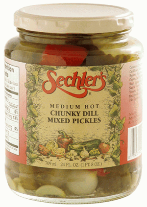 Sechler's hot chunky dill mix 24 fluid ounce
