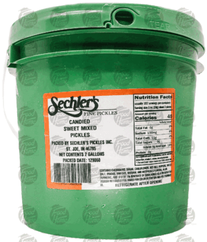 Sechler's Fine Pickles candied sweet mixed pickles 2 gallon