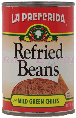 La Preferida refried bean chlli with mild green chiles 16 ounce