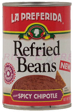 La Preferida refried beans with spicy chipotle 16 ounce