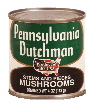 Pennsylvania Dutchman Mushrooms Stems & Pieces 4 ounce