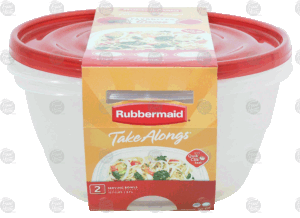 Rubbermaid Take Alongs 2 servings bowls with quik clik seal lids, 15.7 cups 2 pack
