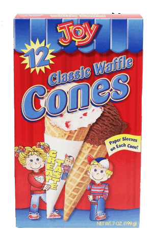 Joy classic waffle ice cream cones 12-count 7 ounce