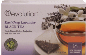 Revolution earl grey lavender black tea, estate grown ceylon, darjeeling, and shui xian teas, 16 bags 1.24 ounce