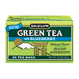 Bigelow Green Tea Bags Green Tea w/Blueberry All Natural 20 count