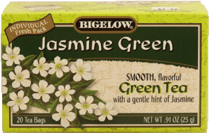Bigelow Green Tea Bags Jasmine Green All Natural 20 count