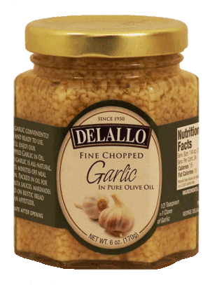 Delallo fine chopped garlic in pure olive oil 6 ounce