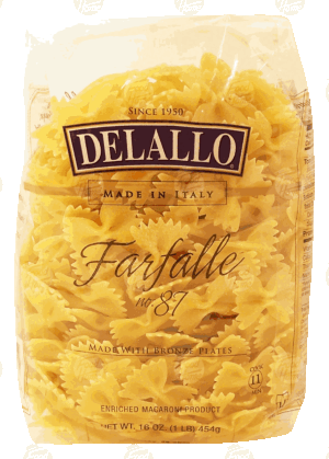 Delallo farfalle no. 87 dry pasta 16 ounce